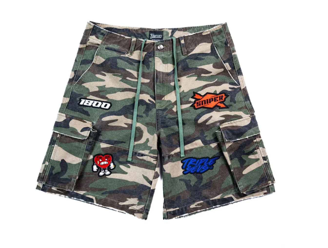 Triple 7 Sniper Camo Shorts