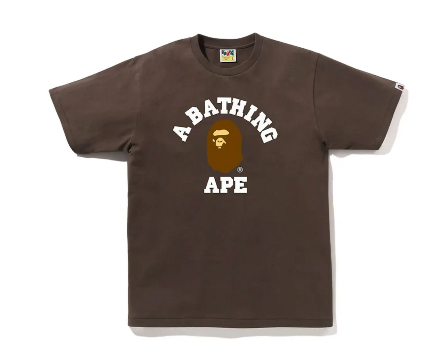 BAPE College Tee brown