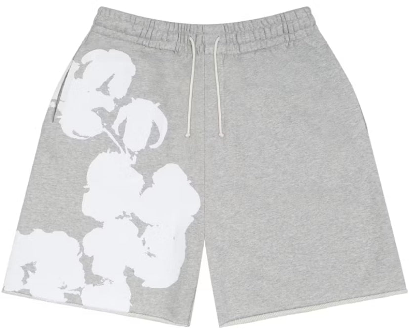 Denim Tears Big Cotton Wreath Shorts grey