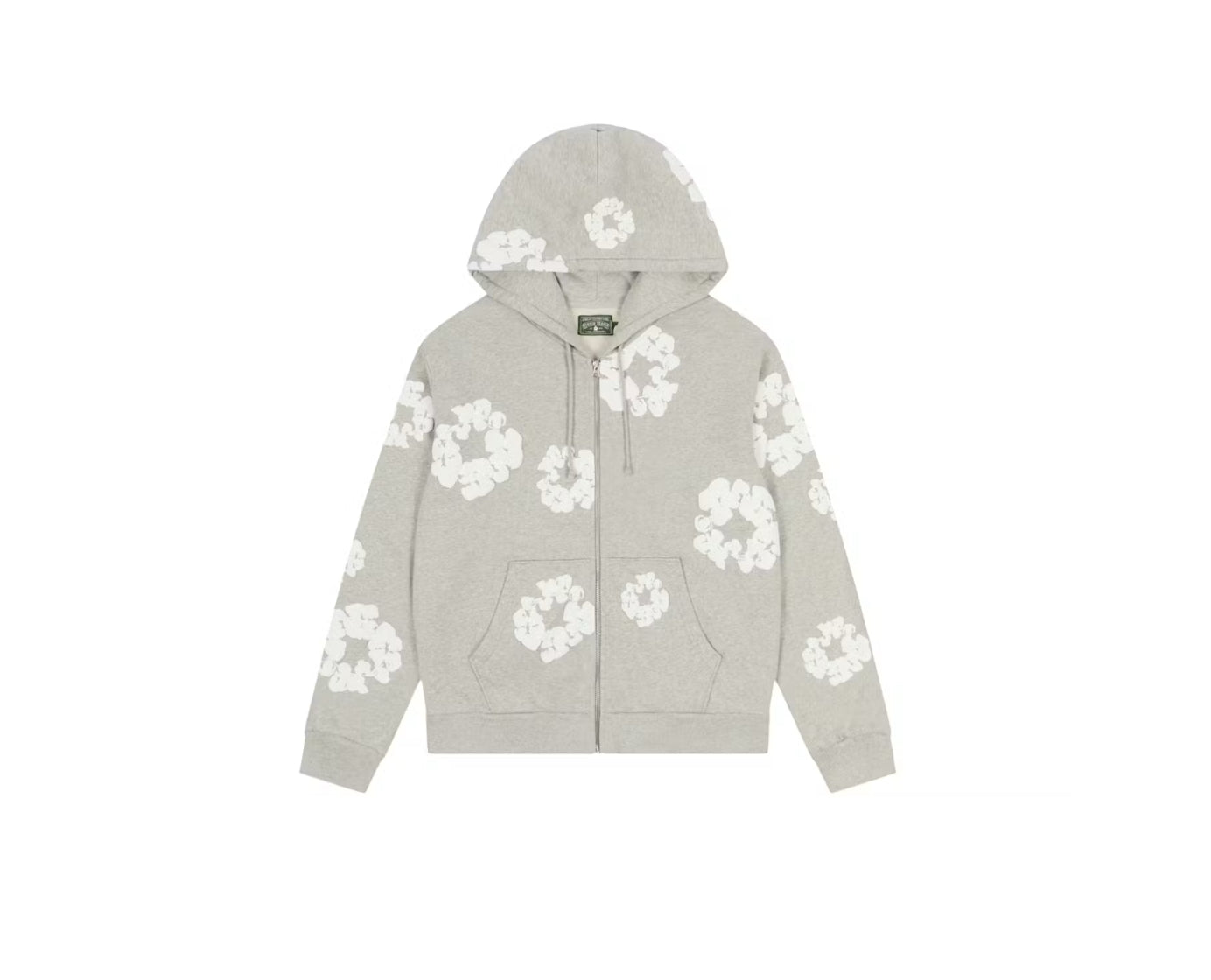 Denim Tears Cotton Wreath Zip Hoodie Grey