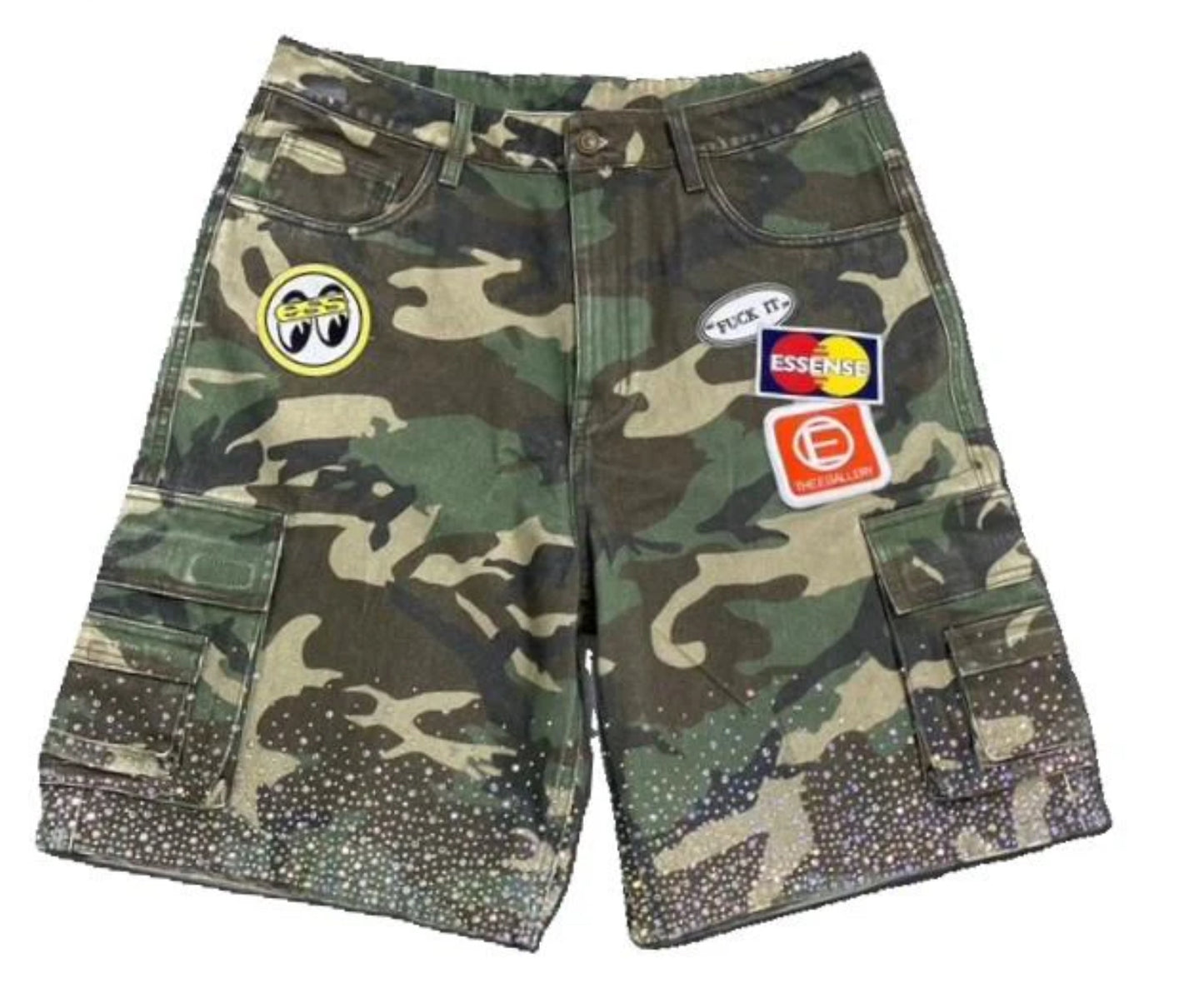 Essense Gallery Diamond F*ck It Camo Jorts