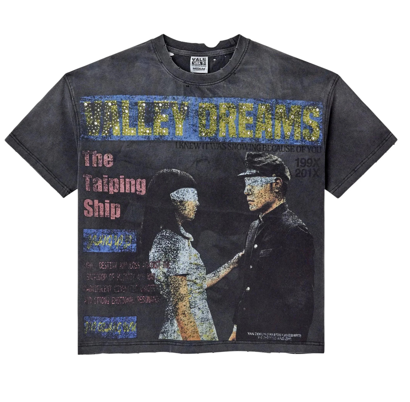 Vale Forever Cross Bling Tee (Wash Black)