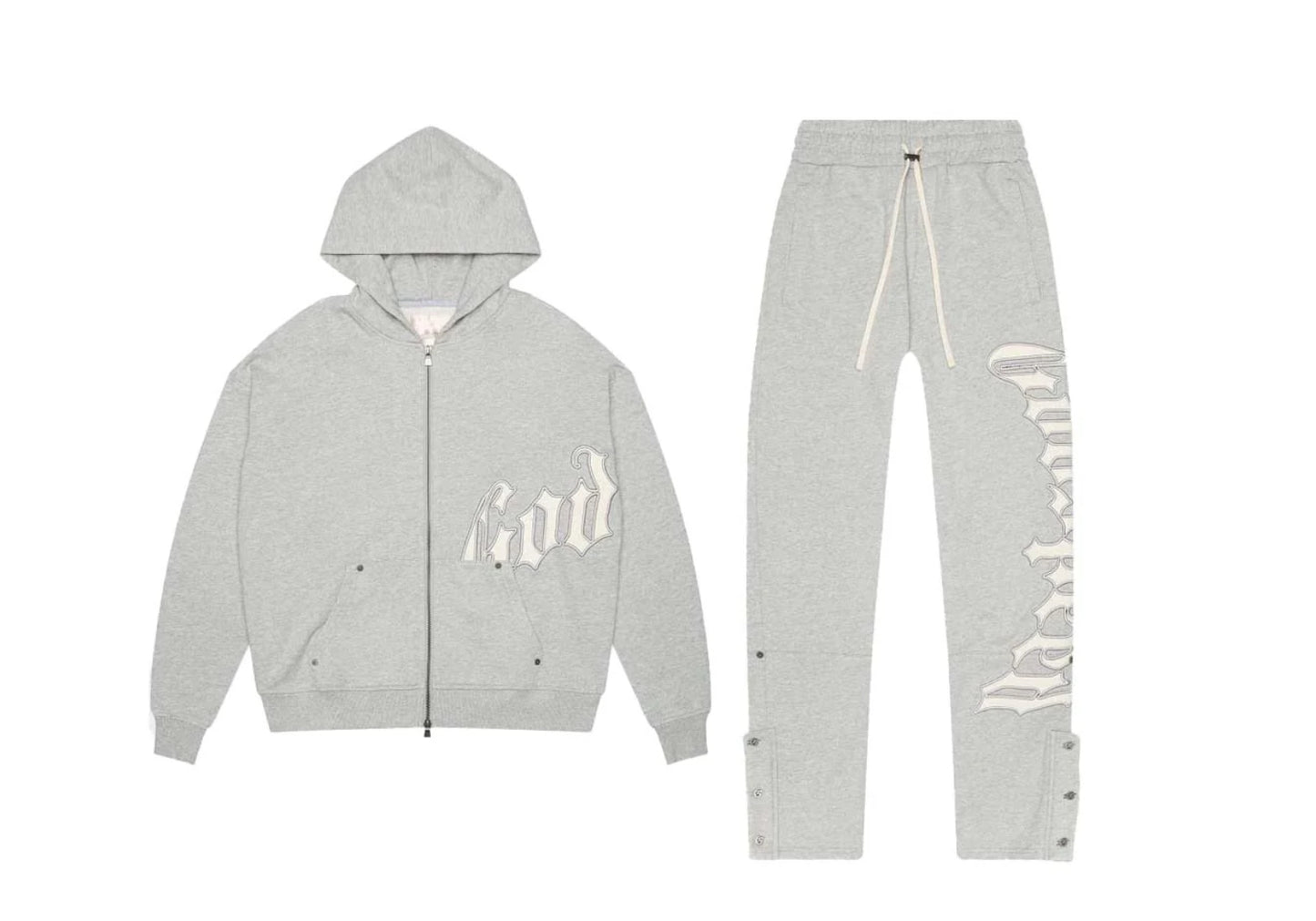 Godspeed OG Logo V2 Sweatsuit Grey/Grey Satin