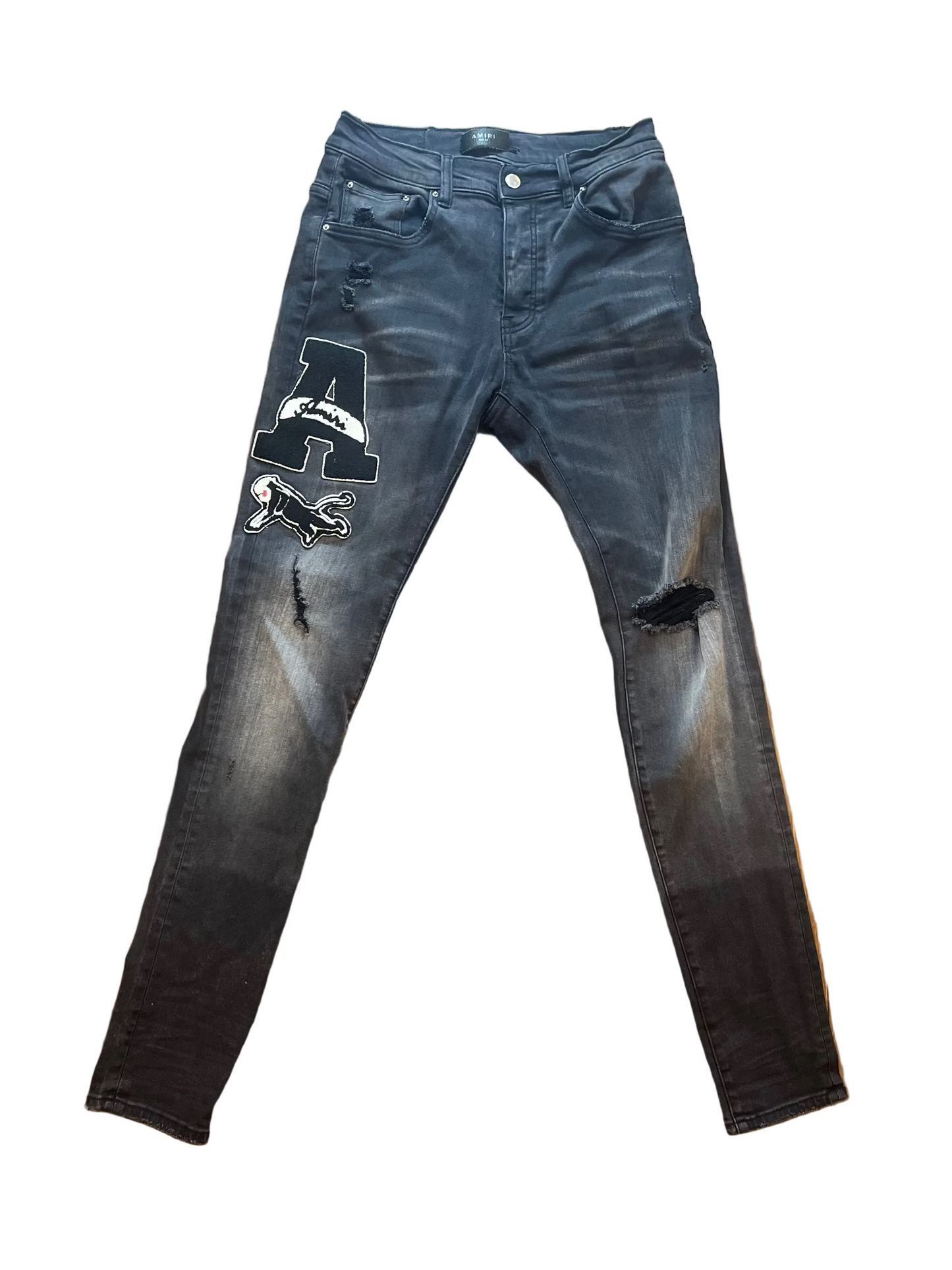 Amiri Jeans Big A Logo Black