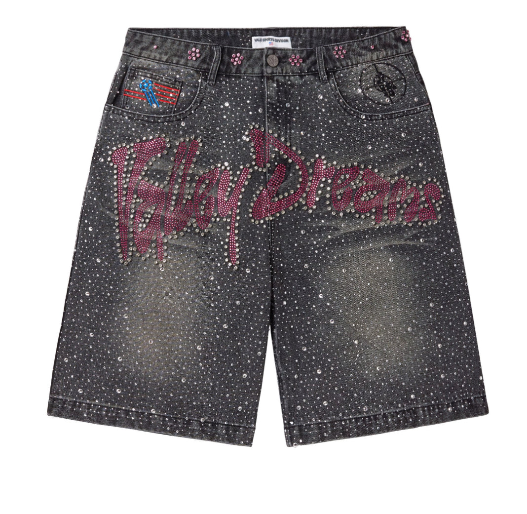 VALE Forever Iced Out Jorts (Black)