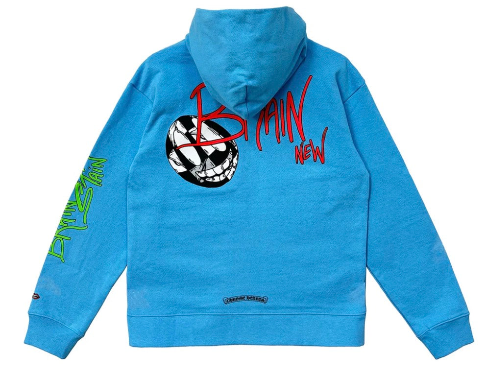 Chrome Hearts Blue Graphic Print Knit Cotton Pullover
