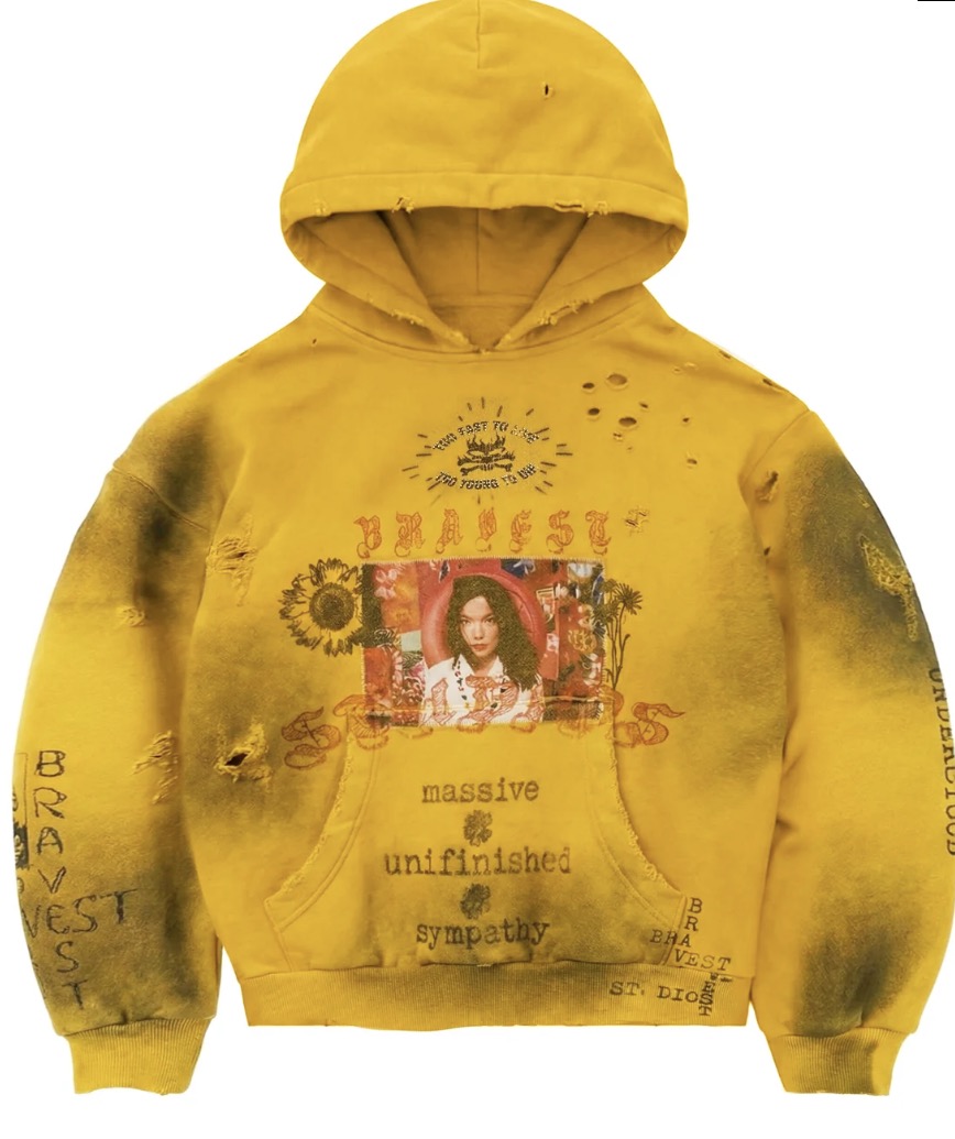 Bravest Studios Yellow Heirloom Hoodie