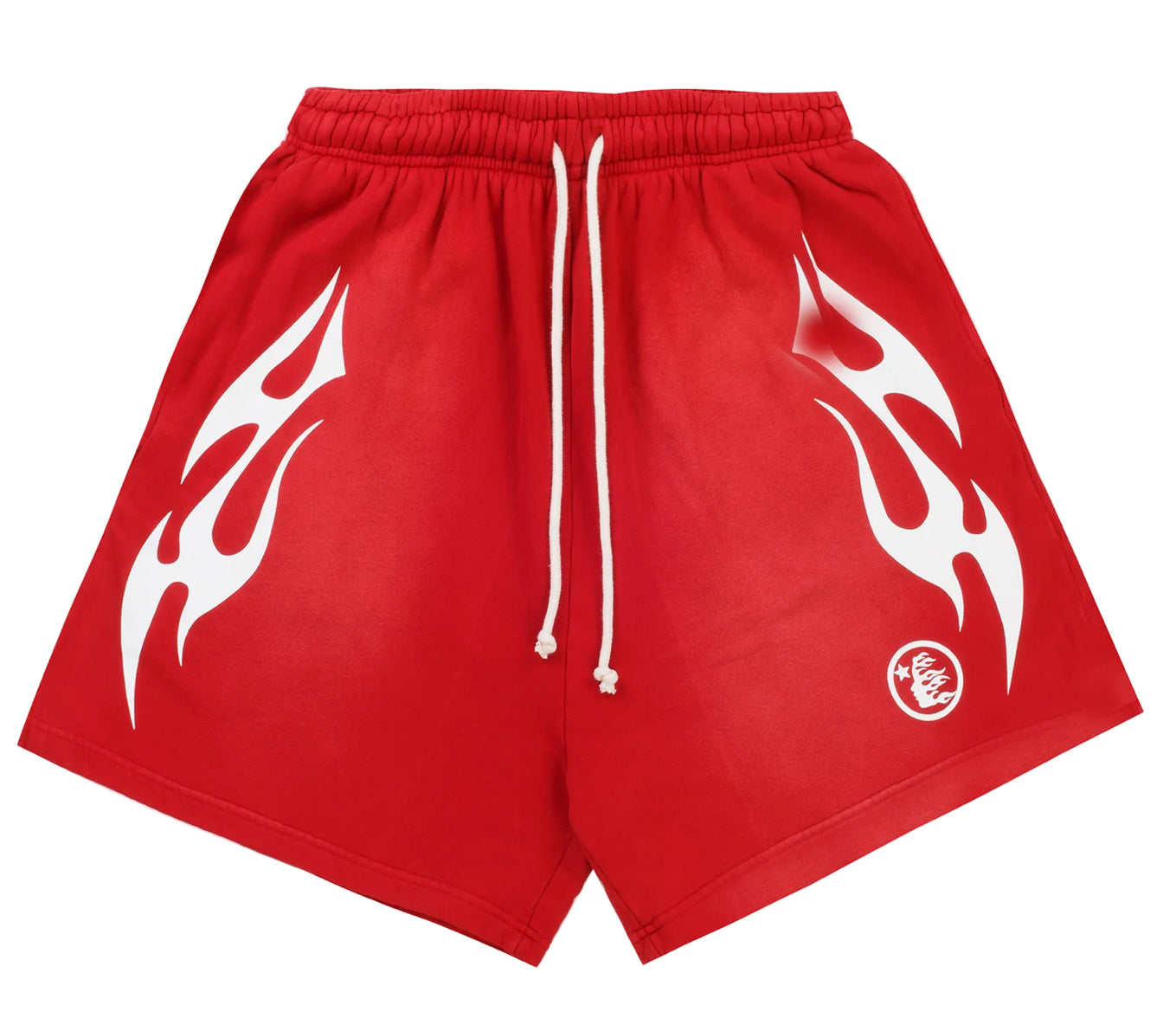 Hellstar Flame Shorts Red White