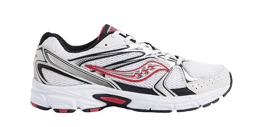Saucony white sliver red