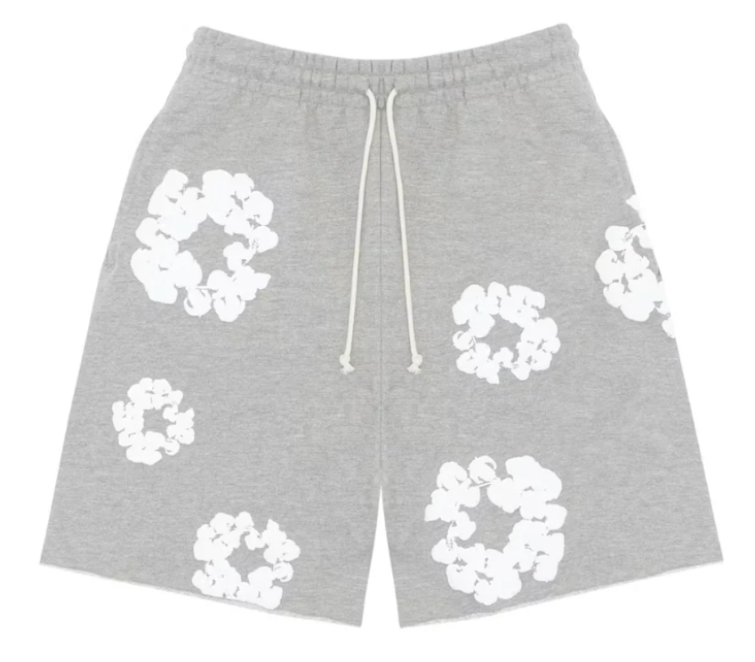 Denim Tears Cotton Wreath Shorts Grey