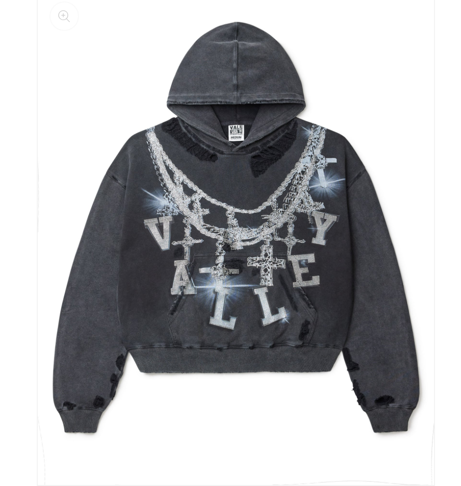 Vale Forever BLACK BIG CHAIN HOODIE
