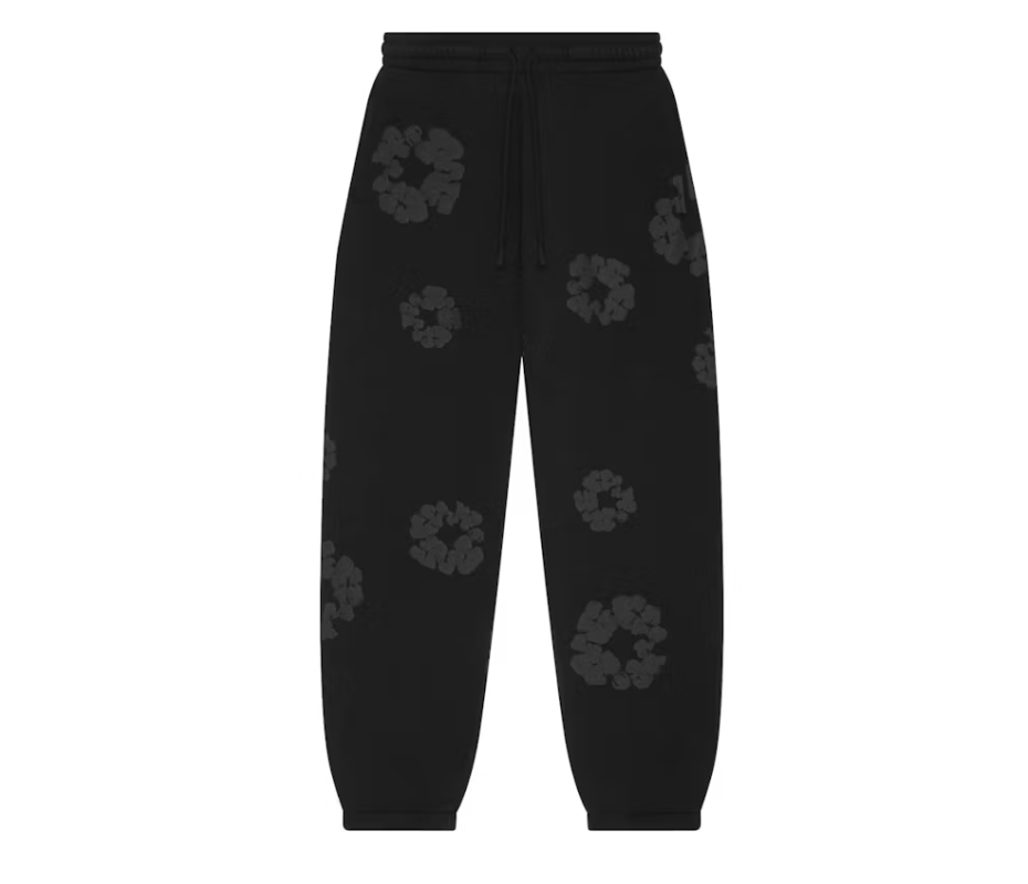 Denim Tears Mono Wreath Sweatpants (Black/Black)