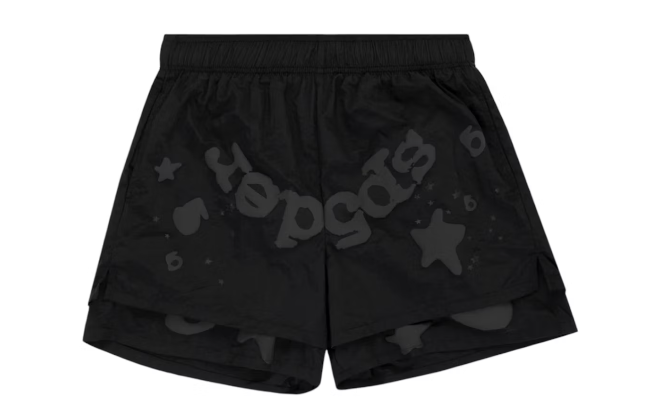 Sp5der Beluga Double Layer Shorts (Black)