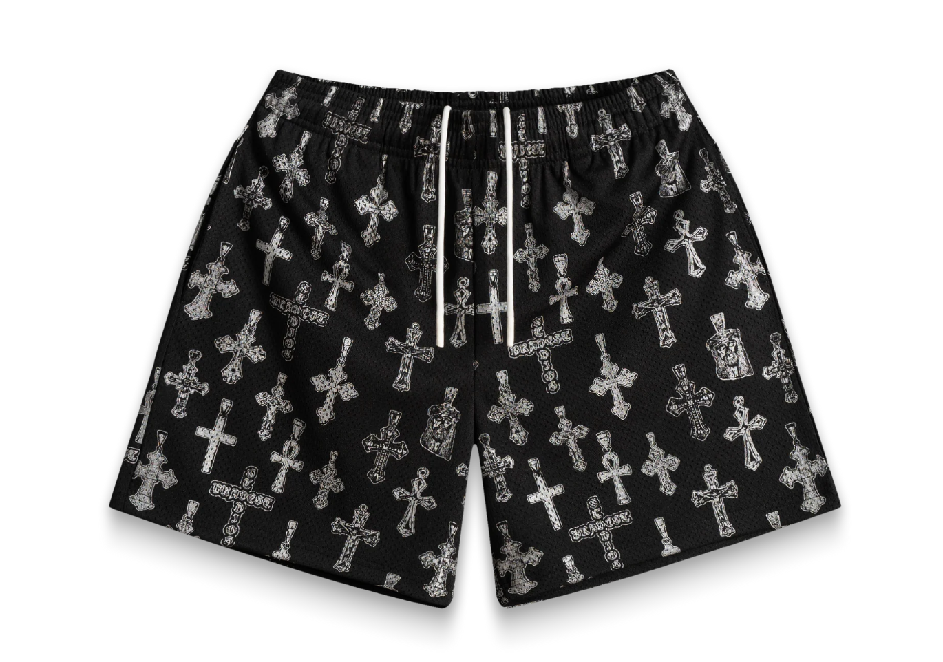 Bravest Studios Cross Shorts Black Silver