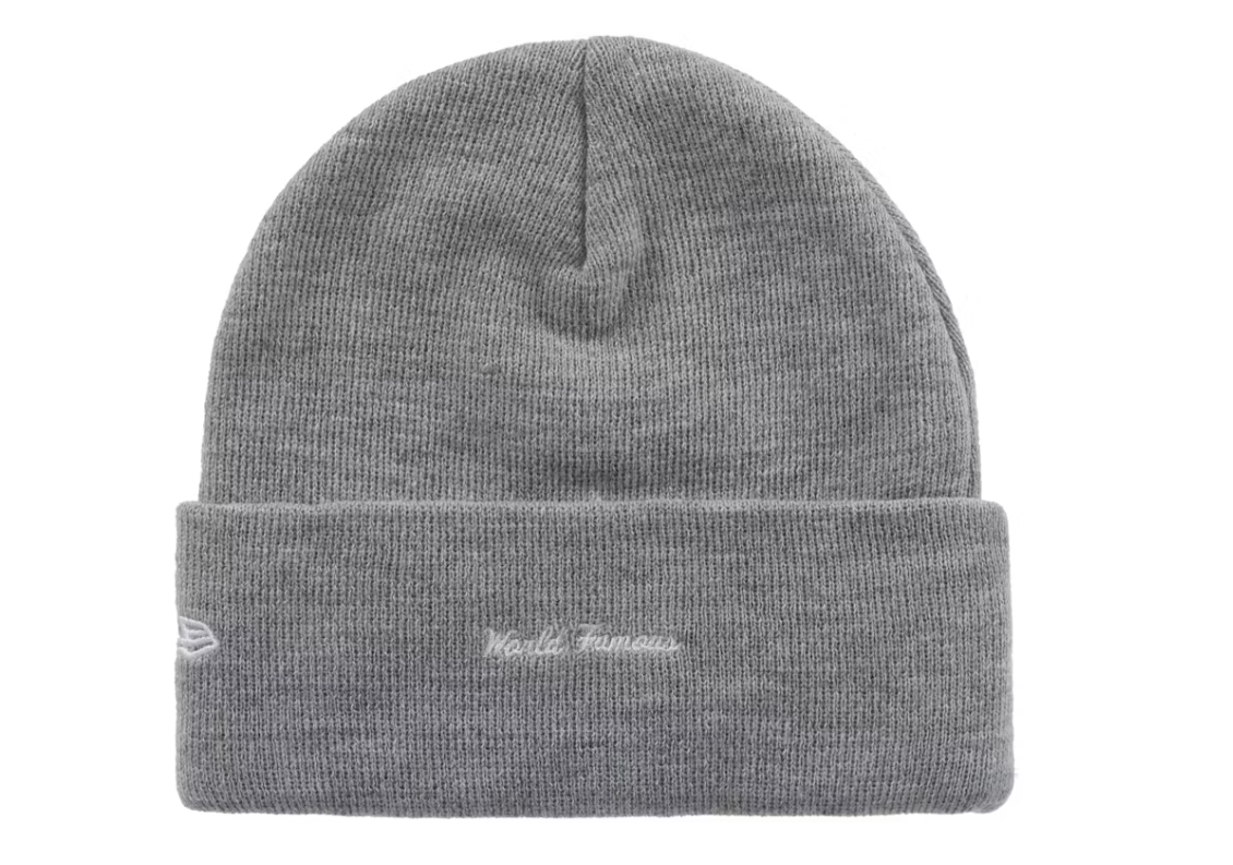Supreme New Era Box Logo Beanie (FW25) Heather Grey