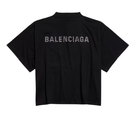 Pre-loved Balenciaga Rhinestone Black Wash Tee