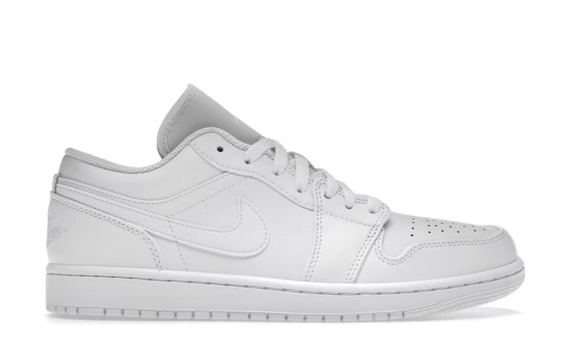 Preowned Jordan 1 Low Triple White