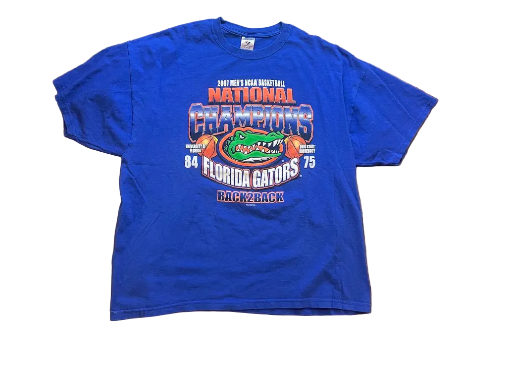 Vintage 2007 Gators Back 2 Back Natty Champ Tee