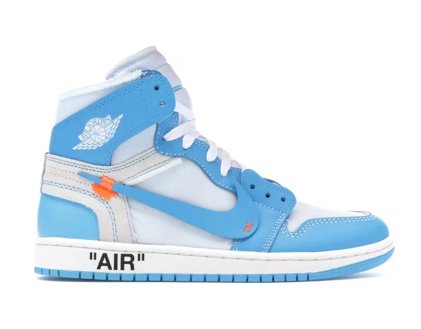 Preowned Jordan 1 Retro High Off-White University Blue Sz. 10.5m