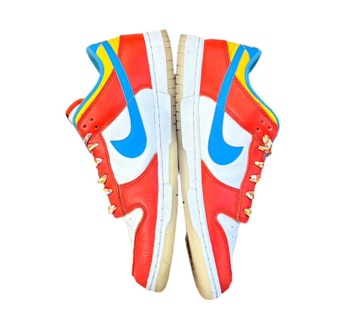 Preowned Nike Dunk Low LeBron Fruity Pebbles Sz. 8.5