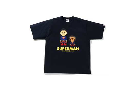 BAPE x DC Baby Milo Superman Relaxed Fit Tee Black
