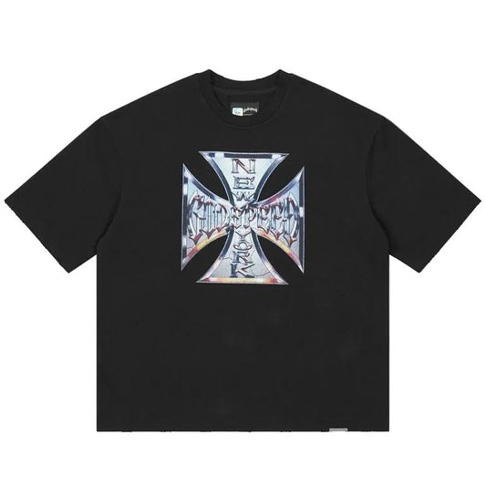 GODSPEED CHROME-MOTTO T-SHIRT - BLACK
