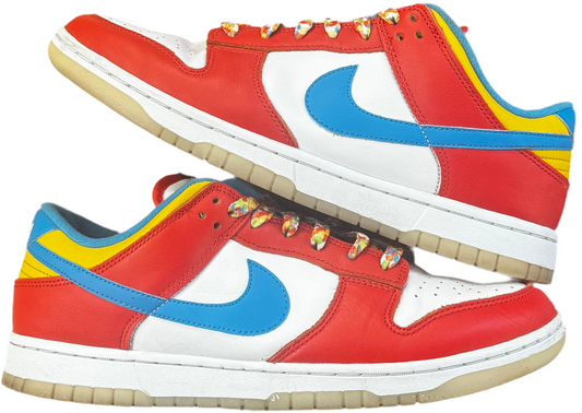 Preowned Nike Dunk Low LeBron Fruity Pebbles Sz. 8.5