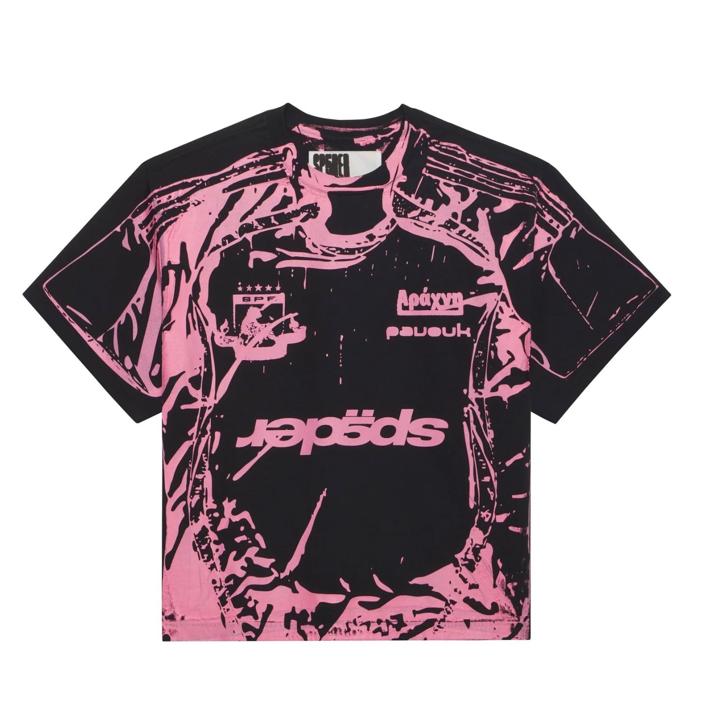 Sp5der Jersey Overprint Tee (Pink)