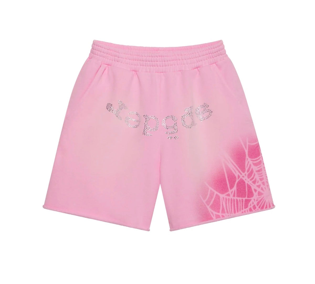 Sp5der OG Web V2 Spray Shorts Pink
