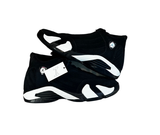 Preowned Jordan 14 Retro Black White Sz. 8