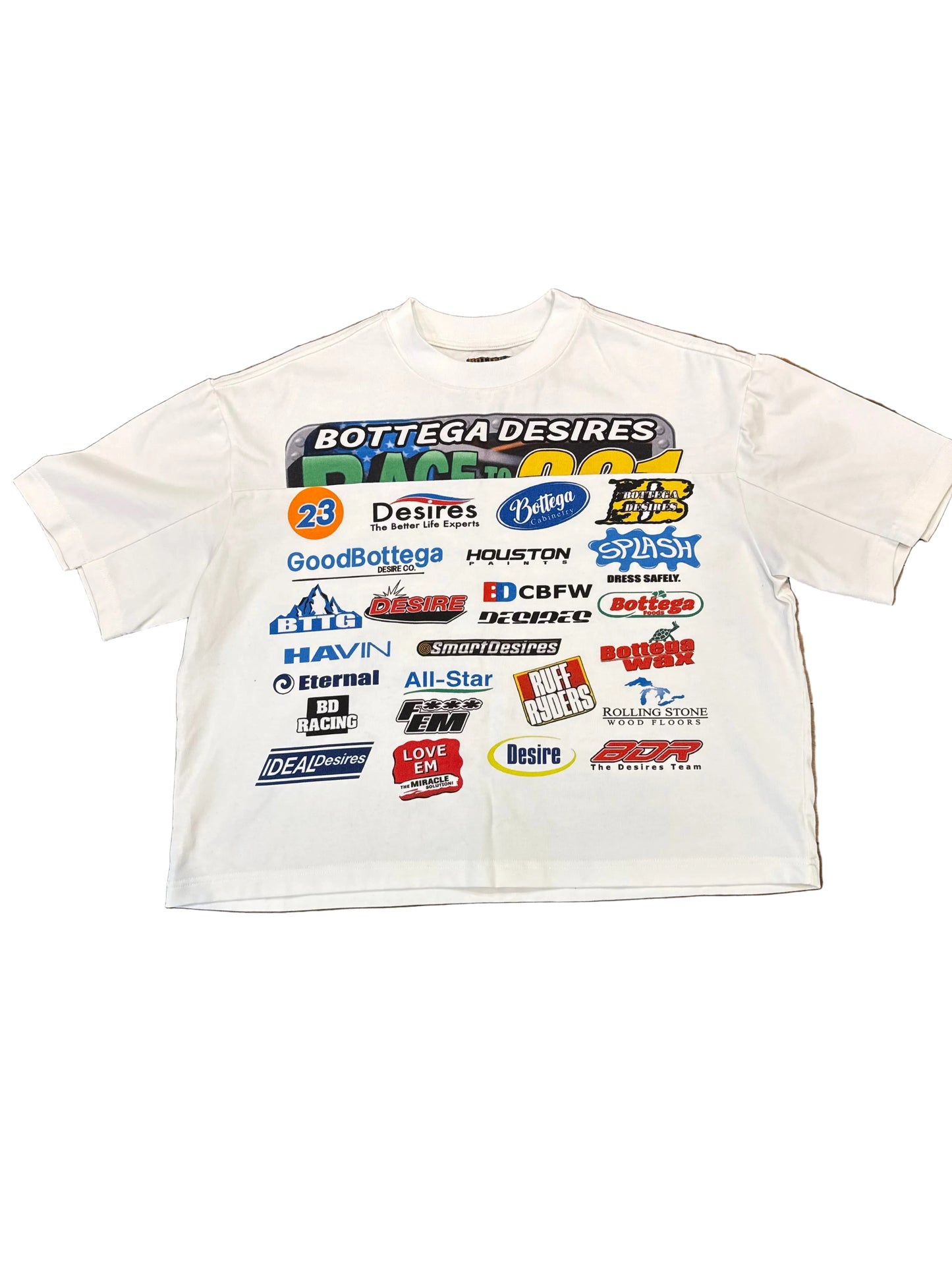 Pre-Loved Bottega Desires Race Tee White