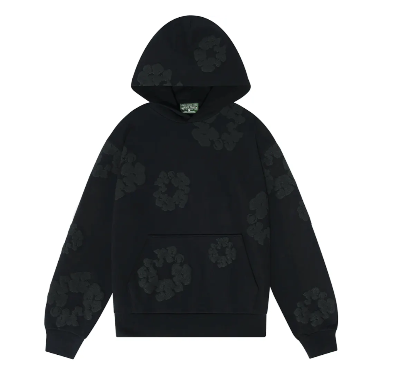 Denim Tears Cotton Wreath Hoodie Black Monochrome
