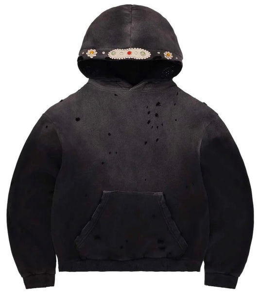Bravest Studios Crystal Distressed Hoodie Black