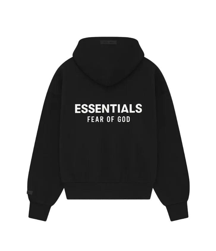 Essentials Fear of God Classic Full Zip-Up Hoodie Black