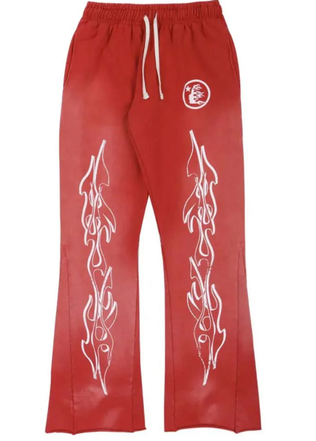 Hellstar Racer Flames Sweatpants Red