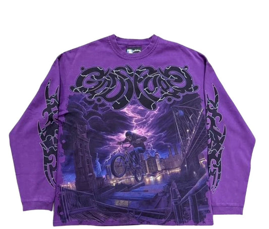 GODSPEED BMX LS TEE PURPLE