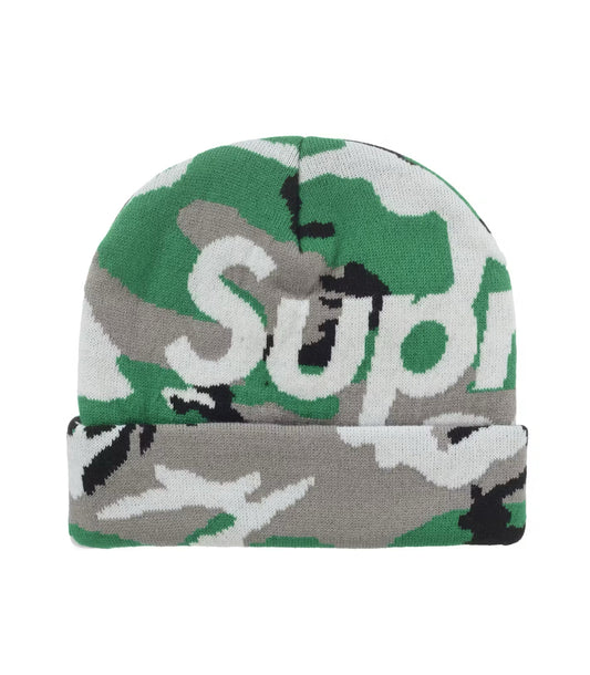 Supreme Camo Big Logo Beanie Green Camo