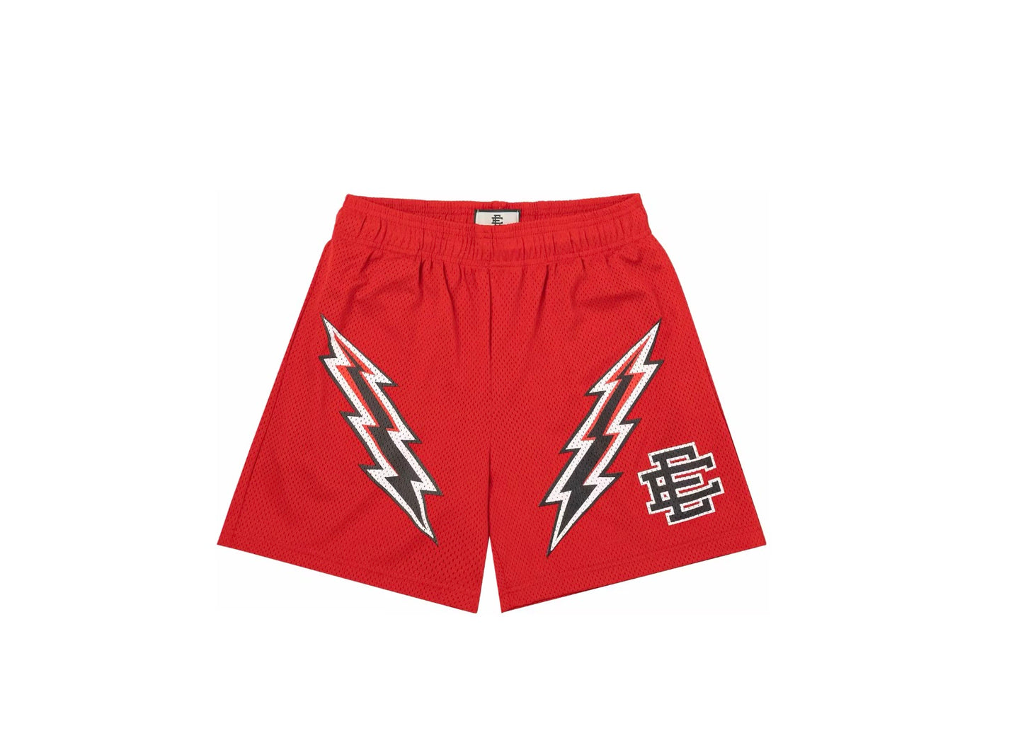 Eric Emanuel Red Bolt Shorts