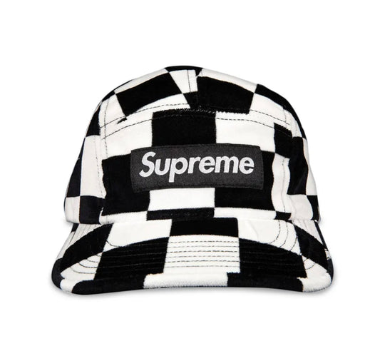 Supreme Velvet Camp Cap Checkerboard