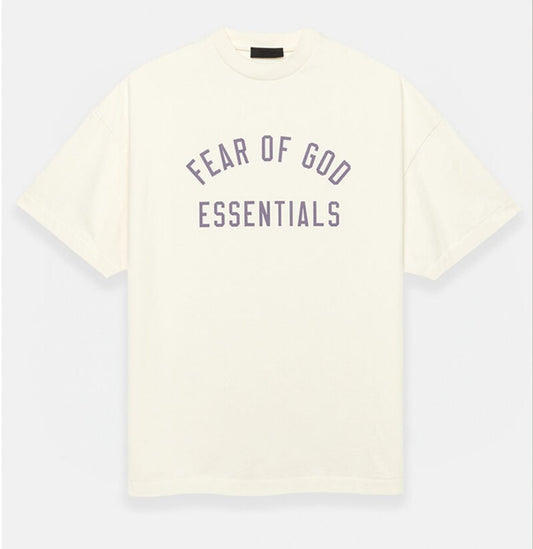 Fear of god essentials off white crew neck arch logo