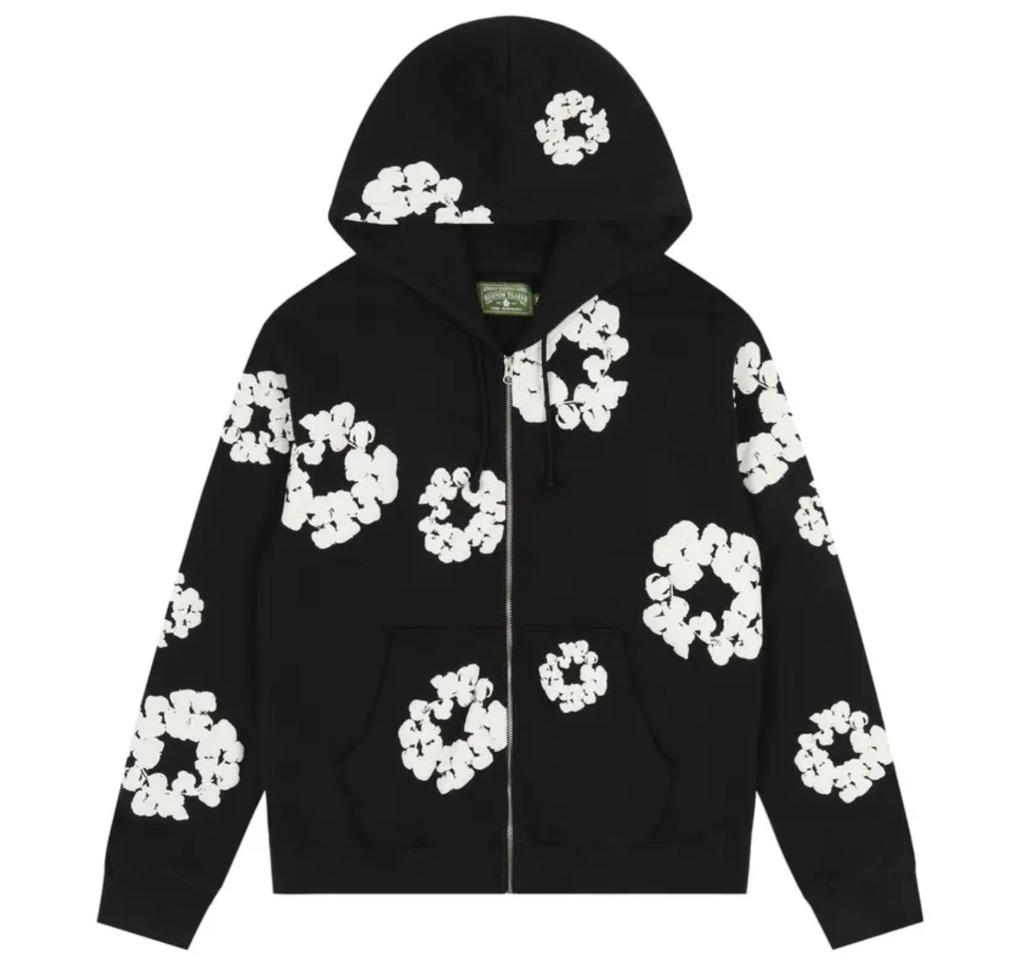 Denim Tears Cotton Wreath Zip Hoodie Black