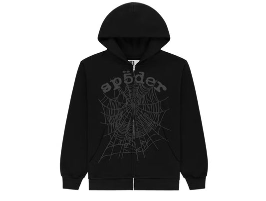Sp5der OG Web V2 Phantom Zip Up Black