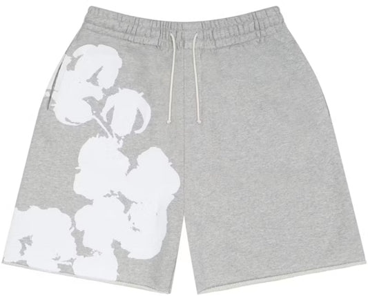 Denim Tears Big Cotton Wreath Shorts grey