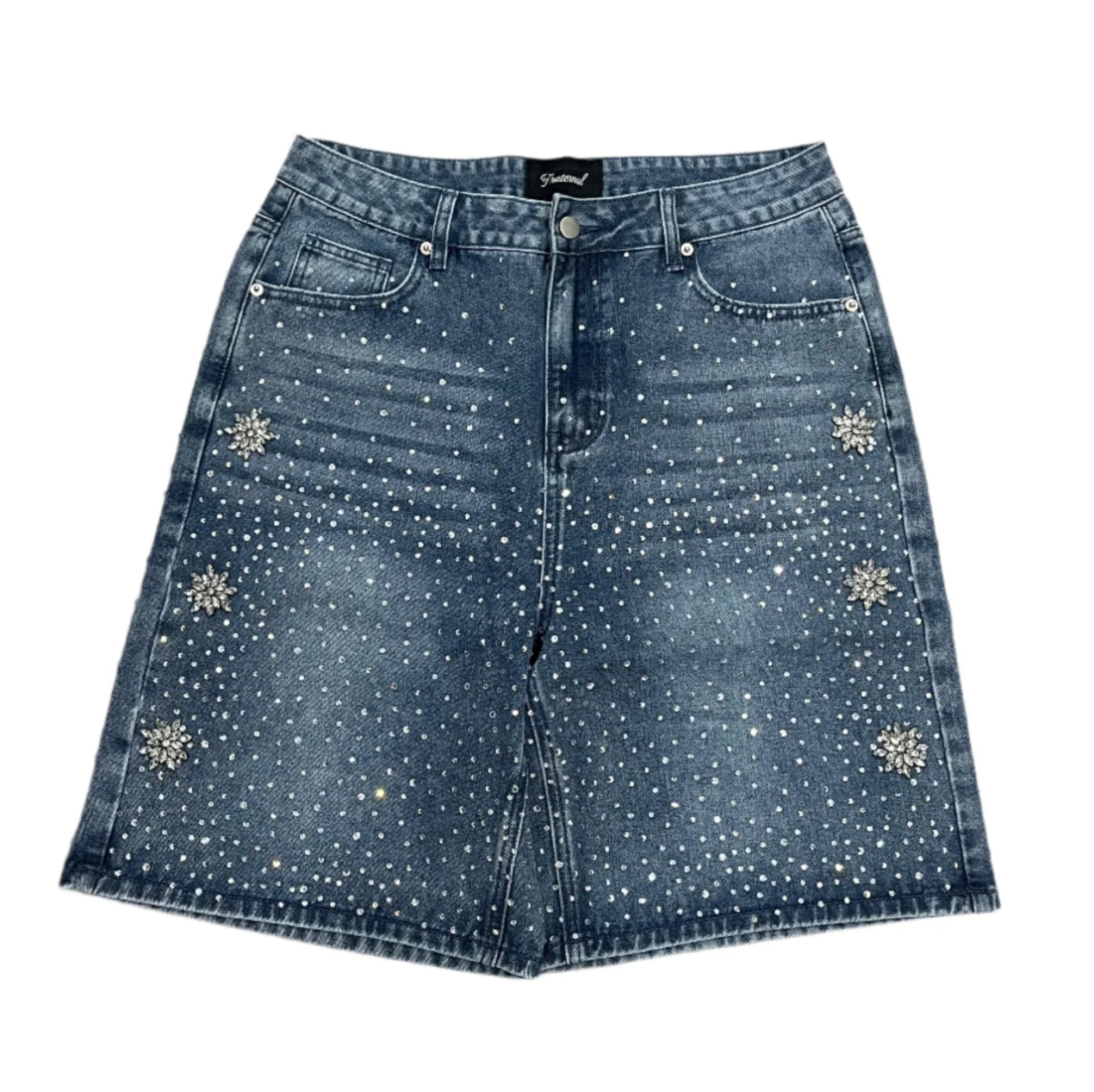 Fraternal Washed Blue Astro Jorts