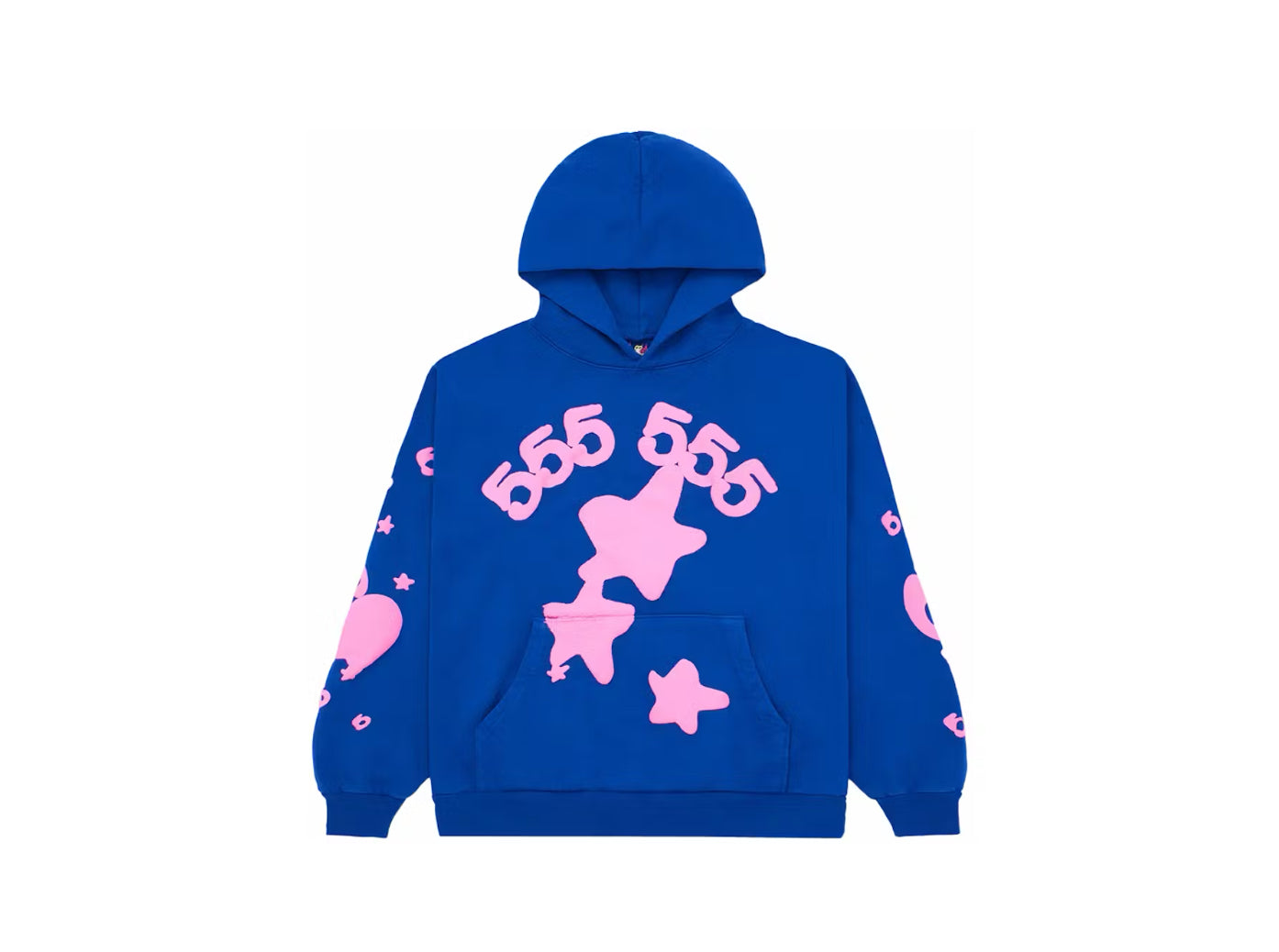 Sp5der Beluga Blue/Pink Hoodie