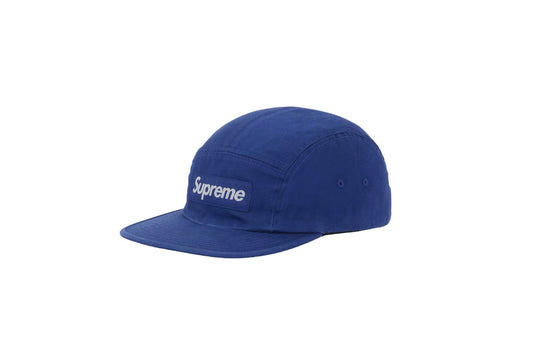 washed chino twill camp cap blue