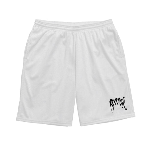Revenge Classic Mesh Shorts (White/Black)