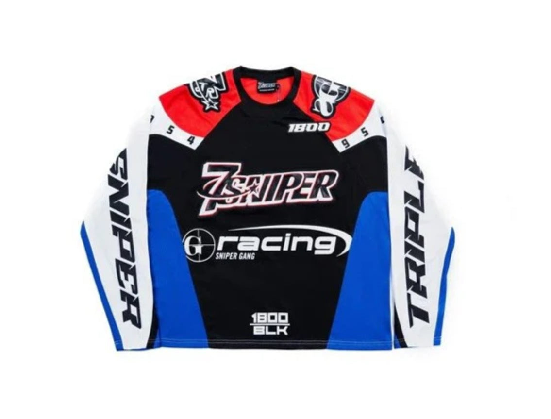 Triple 7 1800 Racing Jersey (Red/Blue)