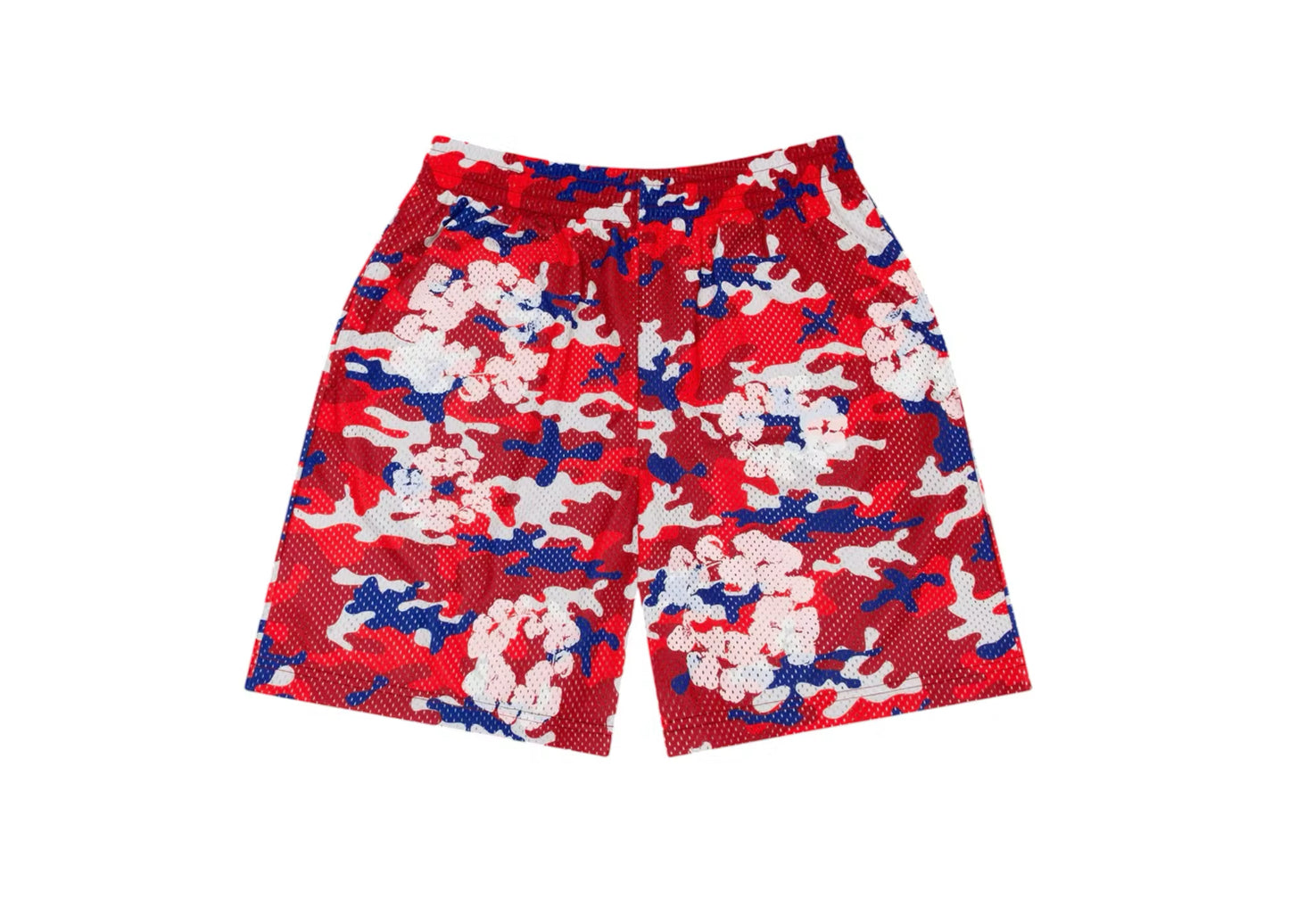 Denim Tears Camo Cotton Wreath Mesh Shorts (Red)