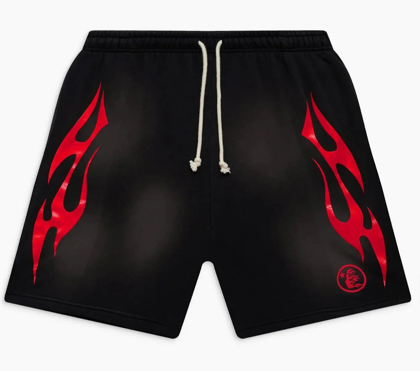 Hellstar Flame Shorts Black/Red